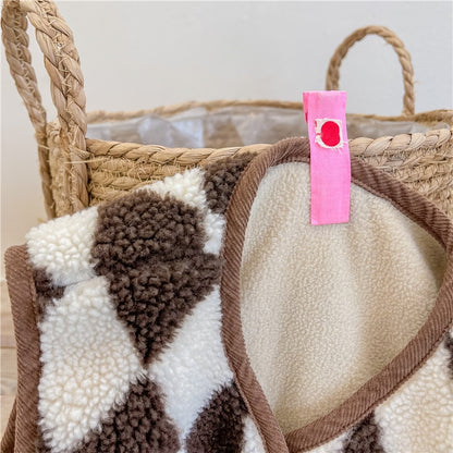 -キッズ ダイヤ チェック ベスト【mh0000112】 - mamahalo shop - ベスト -  べビー服 - 子供服 - 男の子 - 女の子