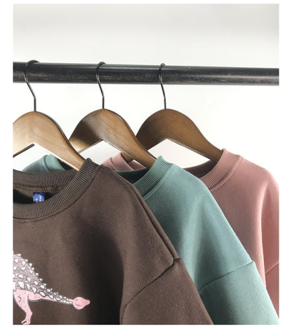 -キッズトップス 恐竜 ダイナソー 裏フリース スウェットトレーナー【mh0000345】 - mamahalo shop - トレーナー・フーディ -  べビー服 - 子供服 - 男の子 - 女の子