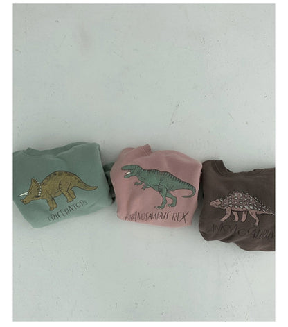 -キッズトップス 恐竜 ダイナソー 裏フリース スウェットトレーナー【mh0000345】 - mamahalo shop - トレーナー・フーディ -  べビー服 - 子供服 - 男の子 - 女の子