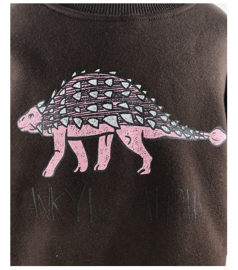 -キッズトップス 恐竜 ダイナソー 裏フリース スウェットトレーナー【mh0000345】 - mamahalo shop - トレーナー・フーディ -  べビー服 - 子供服 - 男の子 - 女の子