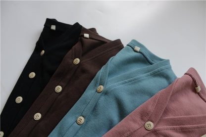 -キッズ ニット カーディガン シンプルベーシック【mh0000120】 - mamahalo shop - カーディガン・パーカー -  べビー服 - 子供服 - 男の子 - 女の子