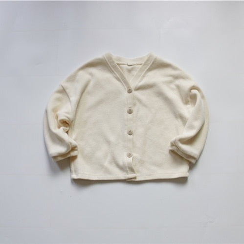 -キッズ ニット カーディガン シンプルベーシック【mh0000120】 - mamahalo shop - カーディガン・パーカー -  べビー服 - 子供服 - 男の子 - 女の子