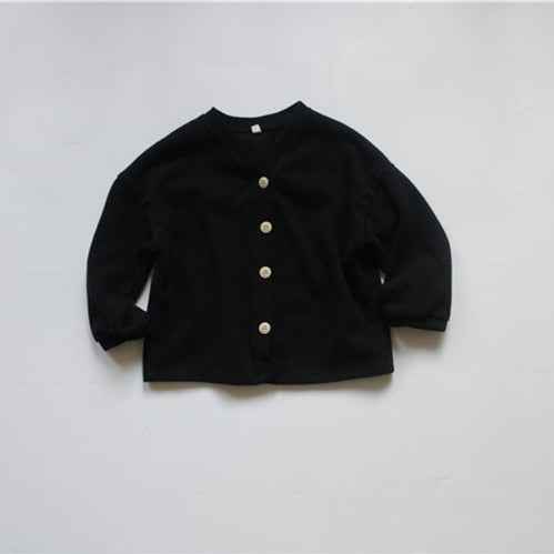 -キッズ ニット カーディガン シンプルベーシック【mh0000120】 - mamahalo shop - カーディガン・パーカー -  べビー服 - 子供服 - 男の子 - 女の子