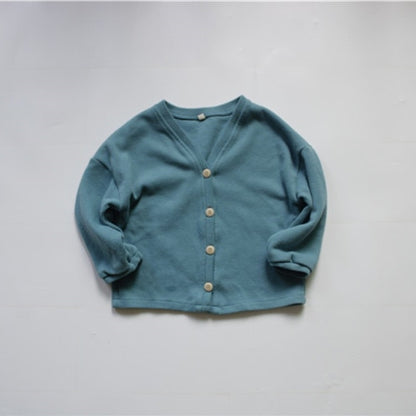 -キッズ ニット カーディガン シンプルベーシック【mh0000120】 - mamahalo shop - カーディガン・パーカー -  べビー服 - 子供服 - 男の子 - 女の子