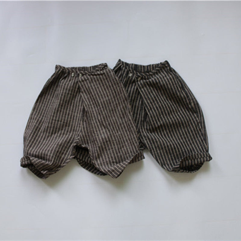 -キッズ ストライプ パンツ【mh0000121】 - mamahalo shop - ロングパンツ・スウェットパンツ -  べビー服 - 子供服 - 男の子 - 女の子