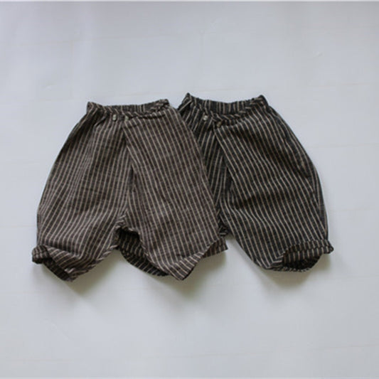 -キッズ ストライプ パンツ【mh0000121】 - mamahalo shop - ロングパンツ・スウェットパンツ -  べビー服 - 子供服 - 男の子 - 女の子