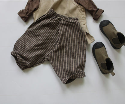 -キッズ ストライプ パンツ【mh0000121】 - mamahalo shop - ロングパンツ・スウェットパンツ -  べビー服 - 子供服 - 男の子 - 女の子