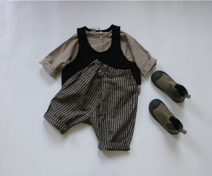 -キッズ ストライプ パンツ【mh0000121】 - mamahalo shop - ロングパンツ・スウェットパンツ -  べビー服 - 子供服 - 男の子 - 女の子