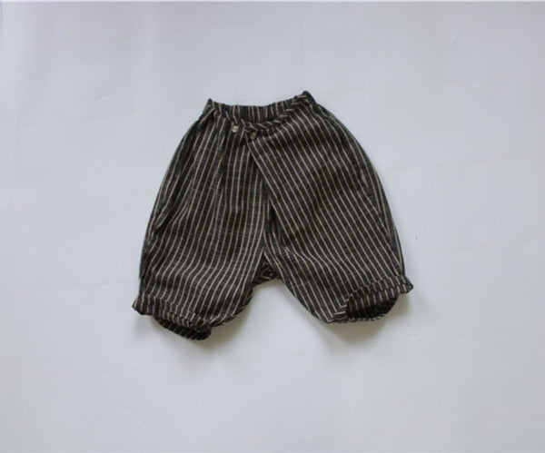 -キッズ ストライプ パンツ【mh0000121】 - mamahalo shop - ロングパンツ・スウェットパンツ -  べビー服 - 子供服 - 男の子 - 女の子