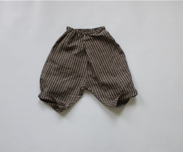 -キッズ ストライプ パンツ【mh0000121】 - mamahalo shop - ロングパンツ・スウェットパンツ -  べビー服 - 子供服 - 男の子 - 女の子