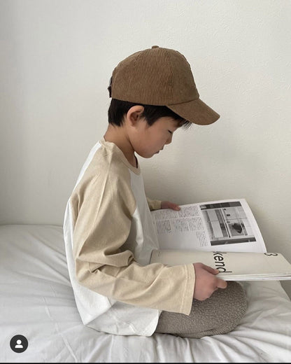 -キッズ ラグラン 切り替え Tシャツ【mh0000122】 - mamahalo shop - 長袖Tシャツ -  べビー服 - 子供服 - 男の子 - 女の子