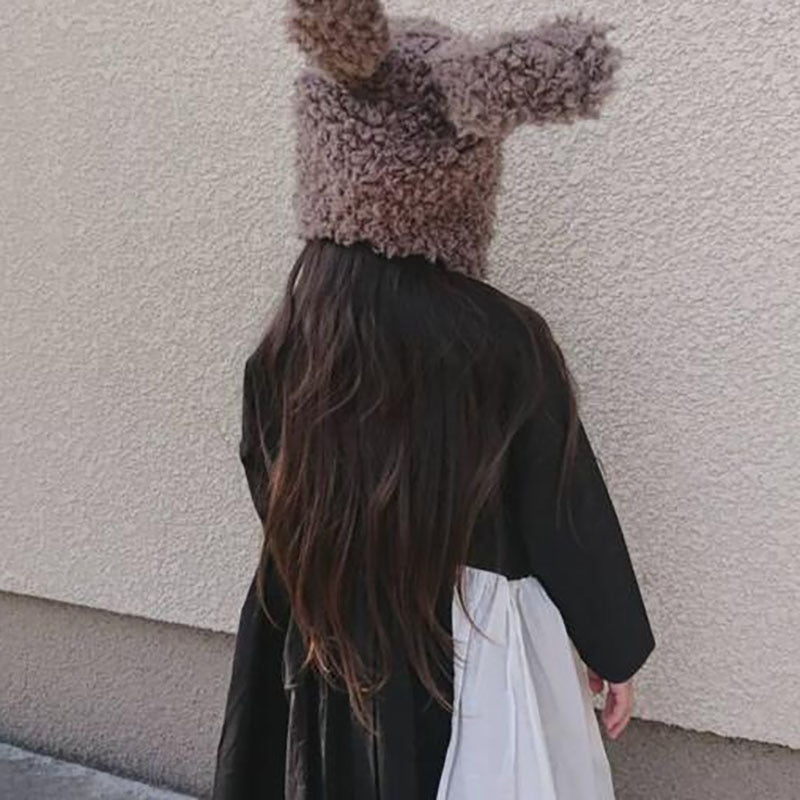 -キッズ モノトーン 切り替え ボリューム ワンピース【mh0000147】 - mamahalo shop - 長袖ワンピース -  べビー服 - 子供服 - 男の子 - 女の子