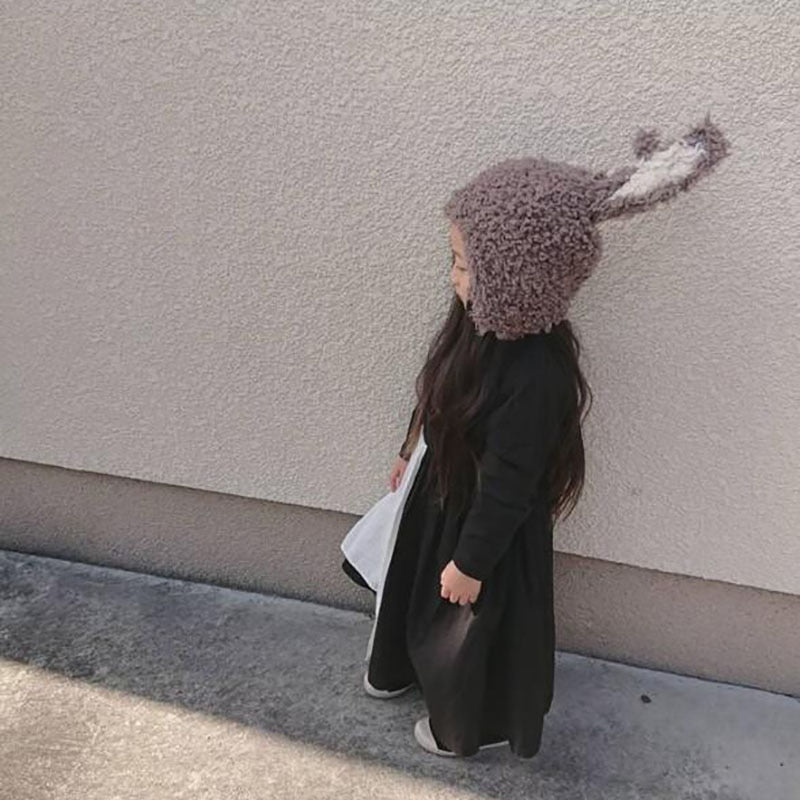 -キッズ モノトーン 切り替え ボリューム ワンピース【mh0000147】 - mamahalo shop - 長袖ワンピース -  べビー服 - 子供服 - 男の子 - 女の子