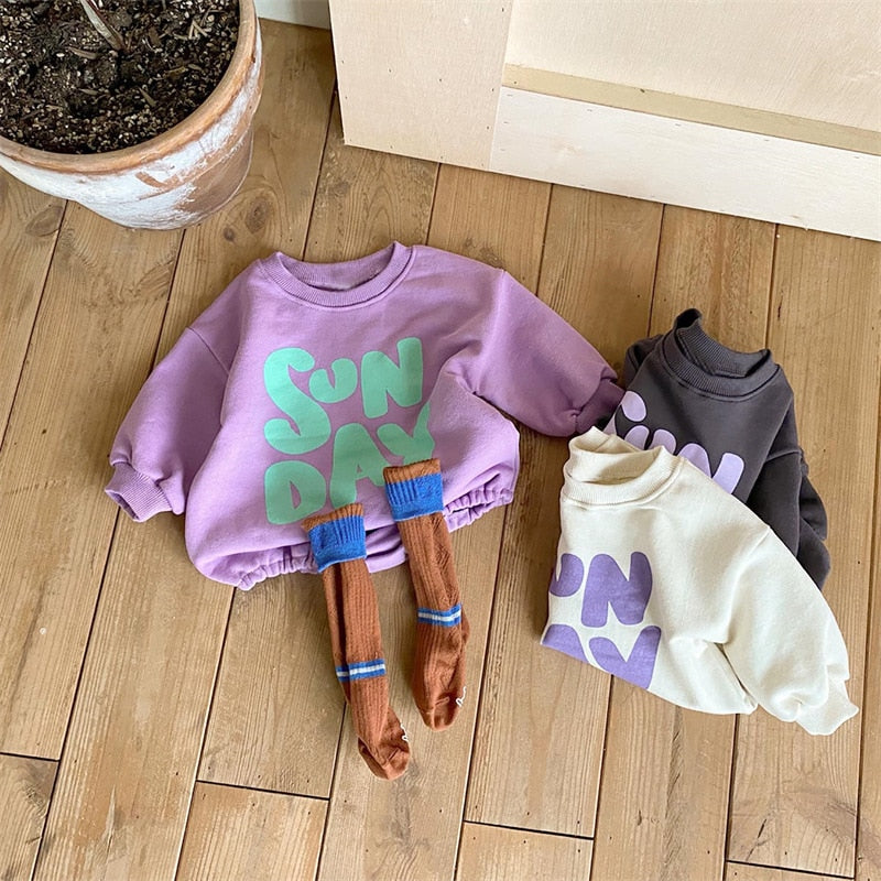 -ベビー レターロゴプリント 長袖ロンパース【mh0000148】 - mamahalo shop - 長袖ロンパース -  べビー服 - 子供服 - 男の子 - 女の子