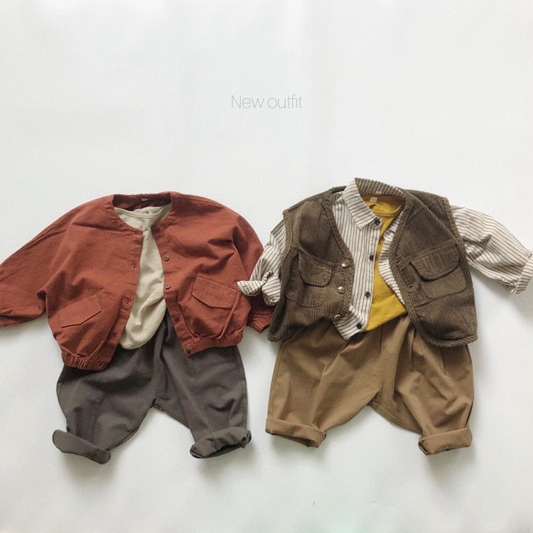-キッズ シンプル 長袖 Tシャツ【mh0000129】 - mamahalo shop - 長袖Tシャツ -  べビー服 - 子供服 - 男の子 - 女の子
