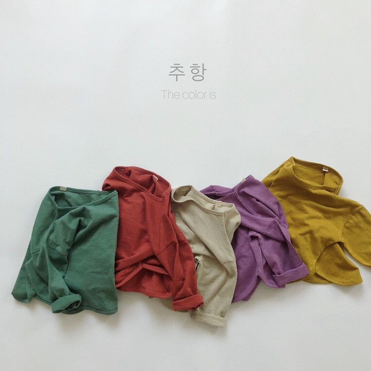 -キッズ シンプル 長袖 Tシャツ【mh0000129】 - mamahalo shop - 長袖Tシャツ -  べビー服 - 子供服 - 男の子 - 女の子