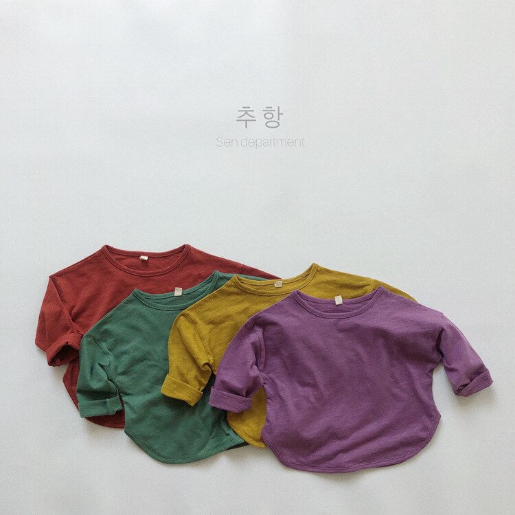 -キッズ シンプル 長袖 Tシャツ【mh0000129】 - mamahalo shop - 長袖Tシャツ -  べビー服 - 子供服 - 男の子 - 女の子