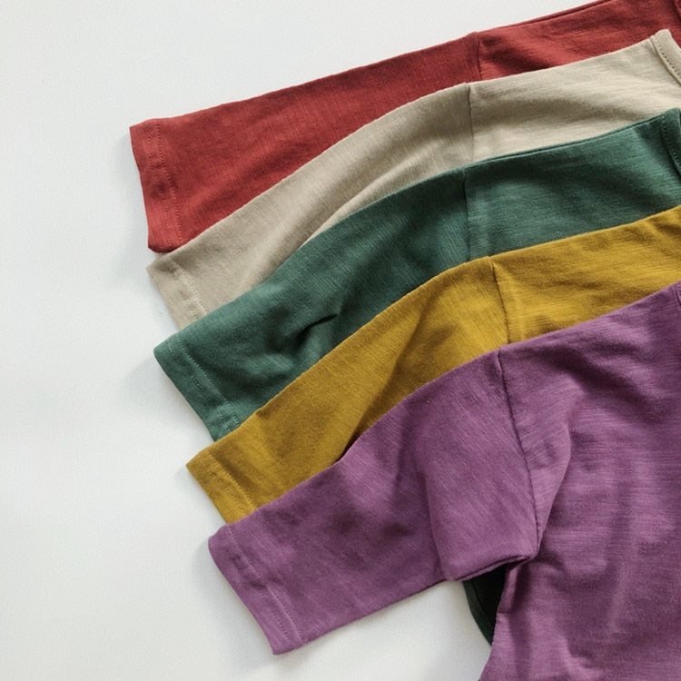 -キッズ シンプル 長袖 Tシャツ【mh0000129】 - mamahalo shop - 長袖Tシャツ -  べビー服 - 子供服 - 男の子 - 女の子