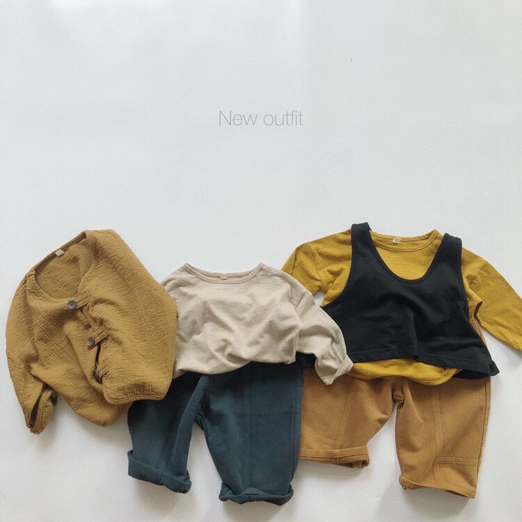 -キッズ シンプル 長袖 Tシャツ【mh0000129】 - mamahalo shop - 長袖Tシャツ -  べビー服 - 子供服 - 男の子 - 女の子