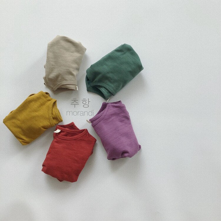 -キッズ シンプル 長袖 Tシャツ【mh0000129】 - mamahalo shop - 長袖Tシャツ -  べビー服 - 子供服 - 男の子 - 女の子