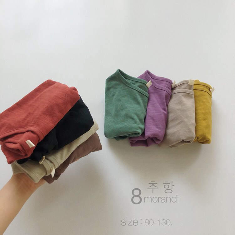 -キッズ シンプル 長袖 Tシャツ【mh0000129】 - mamahalo shop - 長袖Tシャツ -  べビー服 - 子供服 - 男の子 - 女の子