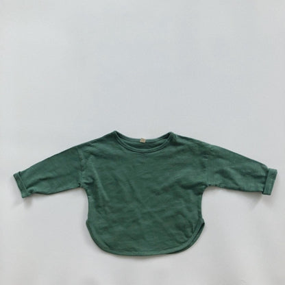 -キッズ シンプル 長袖 Tシャツ【mh0000129】 - mamahalo shop - 長袖Tシャツ -  べビー服 - 子供服 - 男の子 - 女の子