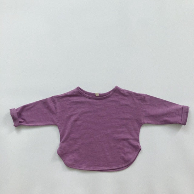 -キッズ シンプル 長袖 Tシャツ【mh0000129】 - mamahalo shop - 長袖Tシャツ -  べビー服 - 子供服 - 男の子 - 女の子