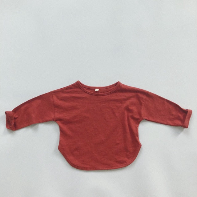 -キッズ シンプル 長袖 Tシャツ【mh0000129】 - mamahalo shop - 長袖Tシャツ -  べビー服 - 子供服 - 男の子 - 女の子