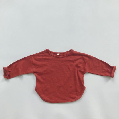 -キッズ シンプル 長袖 Tシャツ【mh0000129】 - mamahalo shop - 長袖Tシャツ -  べビー服 - 子供服 - 男の子 - 女の子