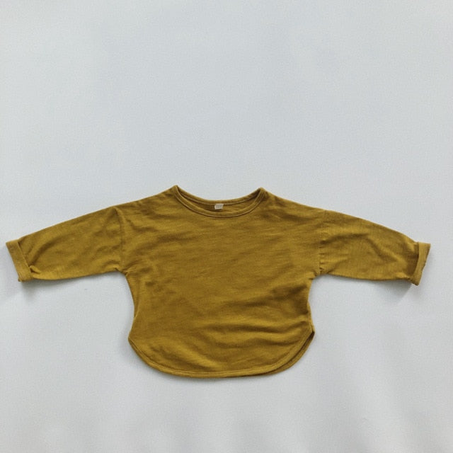 -キッズ シンプル 長袖 Tシャツ【mh0000129】 - mamahalo shop - 長袖Tシャツ -  べビー服 - 子供服 - 男の子 - 女の子