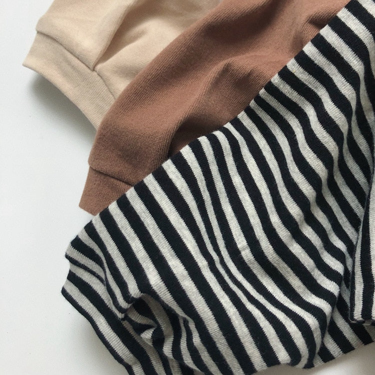 -キッズ ボーダー 無地 長袖 Tシャツ【mh0000131】 - mamahalo shop - 長袖Tシャツ -  べビー服 - 子供服 - 男の子 - 女の子