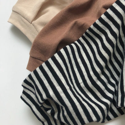 -キッズ ボーダー 無地 長袖 Tシャツ【mh0000131】 - mamahalo shop - 長袖Tシャツ -  べビー服 - 子供服 - 男の子 - 女の子