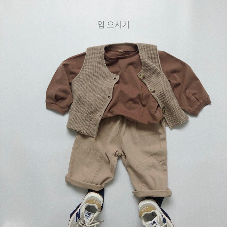 -キッズ ボーダー 無地 長袖 Tシャツ【mh0000131】 - mamahalo shop - 長袖Tシャツ -  べビー服 - 子供服 - 男の子 - 女の子