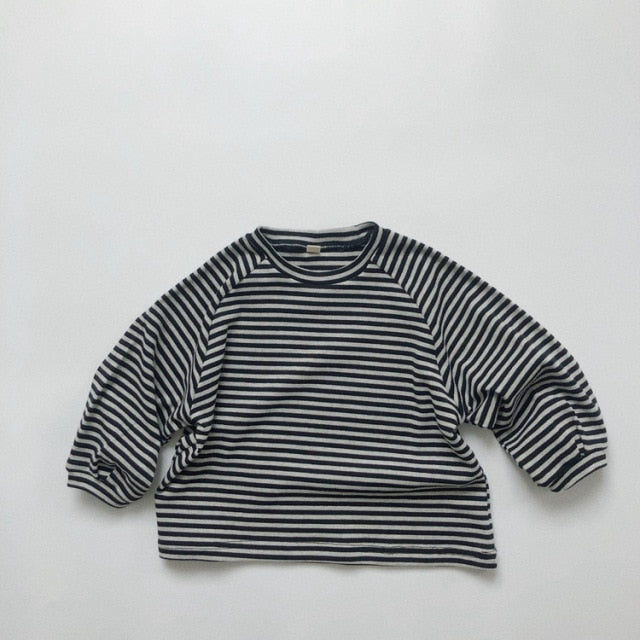 -キッズ ボーダー 無地 長袖 Tシャツ【mh0000131】 - mamahalo shop - 長袖Tシャツ -  べビー服 - 子供服 - 男の子 - 女の子