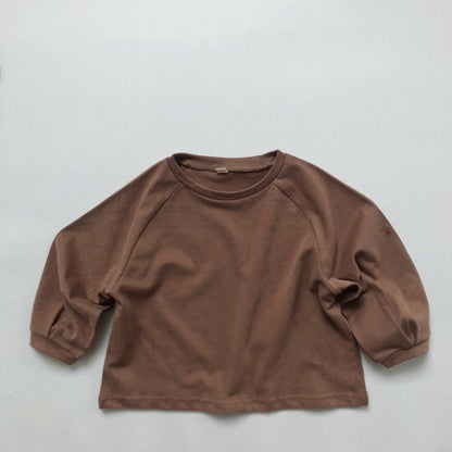 -キッズ ボーダー 無地 長袖 Tシャツ【mh0000131】 - mamahalo shop - 長袖Tシャツ -  べビー服 - 子供服 - 男の子 - 女の子