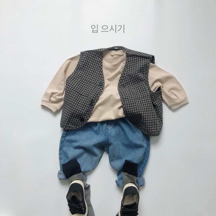 -キッズ ボーダー 無地 長袖 Tシャツ【mh0000131】 - mamahalo shop - 長袖Tシャツ -  べビー服 - 子供服 - 男の子 - 女の子