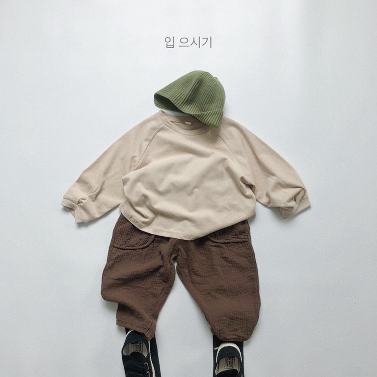 -キッズ ボーダー 無地 長袖 Tシャツ【mh0000131】 - mamahalo shop - 長袖Tシャツ -  べビー服 - 子供服 - 男の子 - 女の子