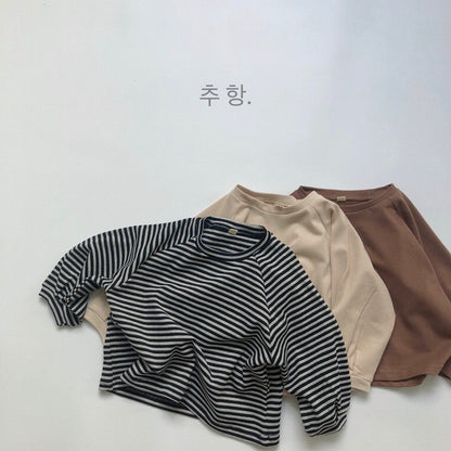 -キッズ ボーダー 無地 長袖 Tシャツ【mh0000131】 - mamahalo shop - 長袖Tシャツ -  べビー服 - 子供服 - 男の子 - 女の子