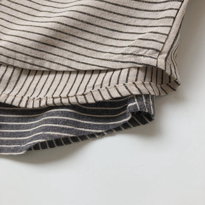 -キッズ ストライプ シャツ トップス【mh0000133】 - mamahalo shop - 長袖シャツ・ブラウス -  べビー服 - 子供服 - 男の子 - 女の子