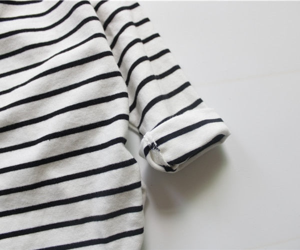 -キッズ ボーダー 長袖Tシャツ【mh0000134】 - mamahalo shop - 長袖Tシャツ -  べビー服 - 子供服 - 男の子 - 女の子