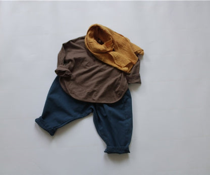 -キッズ シンプル 長袖Tシャツ【mh0000137】 - mamahalo shop - 長袖Tシャツ -  べビー服 - 子供服 - 男の子 - 女の子