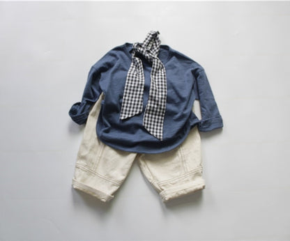 -キッズ シンプル 長袖Tシャツ【mh0000137】 - mamahalo shop - 長袖Tシャツ -  べビー服 - 子供服 - 男の子 - 女の子