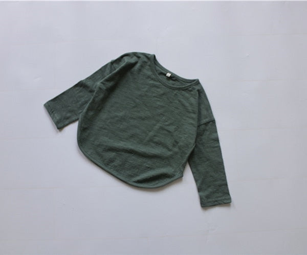 -キッズ シンプル 長袖Tシャツ【mh0000137】 - mamahalo shop - 長袖Tシャツ -  べビー服 - 子供服 - 男の子 - 女の子