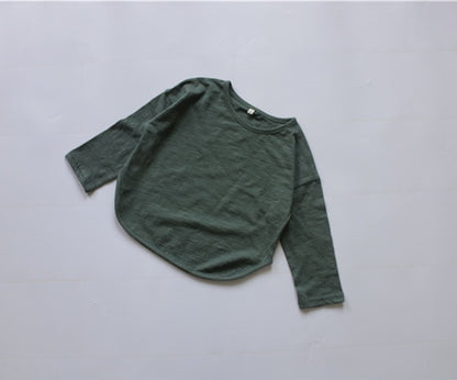 -キッズ シンプル 長袖Tシャツ【mh0000137】 - mamahalo shop - 長袖Tシャツ -  べビー服 - 子供服 - 男の子 - 女の子