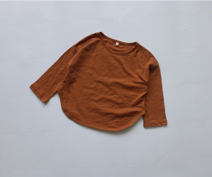 -キッズ シンプル 長袖Tシャツ【mh0000137】 - mamahalo shop - 長袖Tシャツ -  べビー服 - 子供服 - 男の子 - 女の子