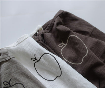 -キッズ りんご 長袖Tシャツ【mh0000138】 - mamahalo shop - 長袖Tシャツ -  べビー服 - 子供服 - 男の子 - 女の子