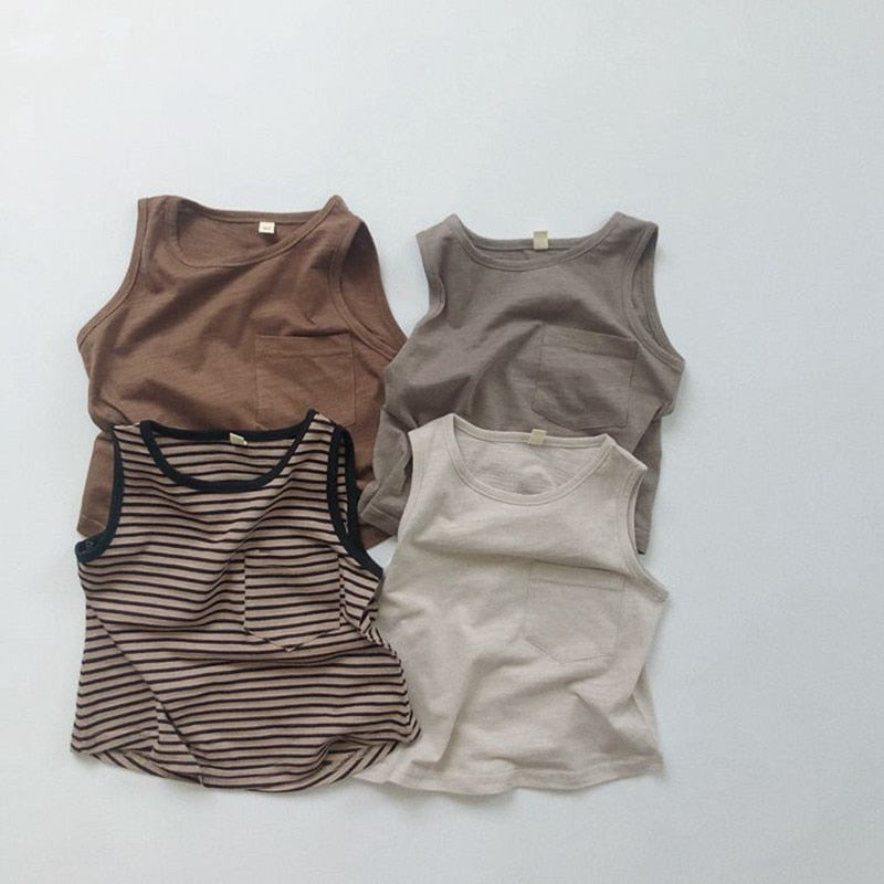 -キッズ ノースリーブ タンクトップ Tシャツ【mh0000491】 - mamahalo shop - タンクトップ・キャミソール・ノースリーブトップス -  べビー服 - 子供服 - 男の子 - 女の子