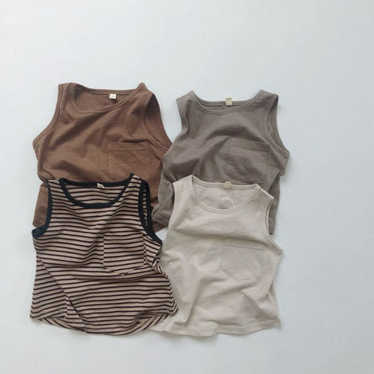 -キッズ ノースリーブ タンクトップ Tシャツ【mh0000491】 - mamahalo shop - タンクトップ・キャミソール・ノースリーブトップス -  べビー服 - 子供服 - 男の子 - 女の子