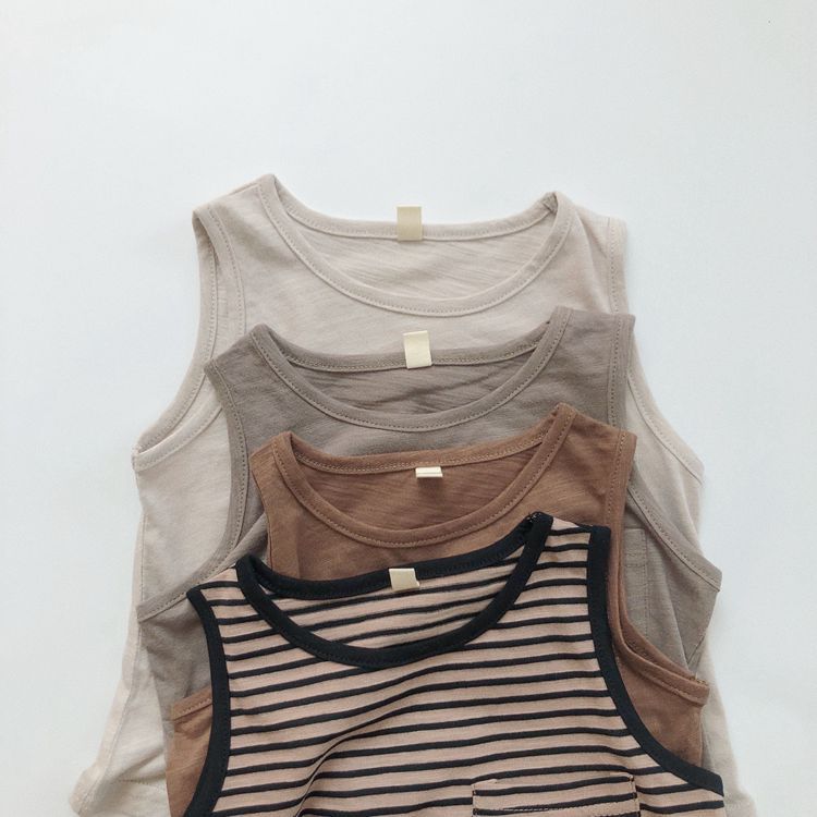 -キッズ ノースリーブ タンクトップ Tシャツ【mh0000491】 - mamahalo shop - タンクトップ・キャミソール・ノースリーブトップス -  べビー服 - 子供服 - 男の子 - 女の子