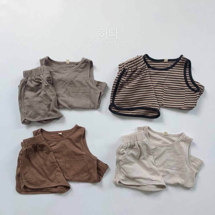 -キッズ ノースリーブ タンクトップ Tシャツ【mh0000491】 - mamahalo shop - タンクトップ・キャミソール・ノースリーブトップス -  べビー服 - 子供服 - 男の子 - 女の子